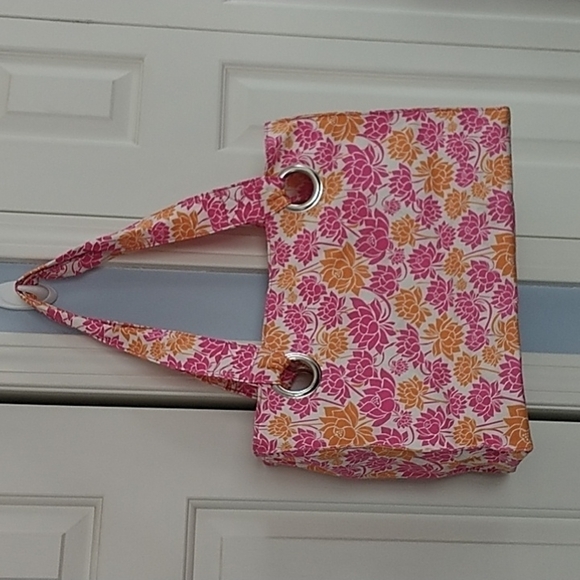 iota Chic Floral Canvas Open Wide Tote Bag Water Resistant - Picture 11 of 11